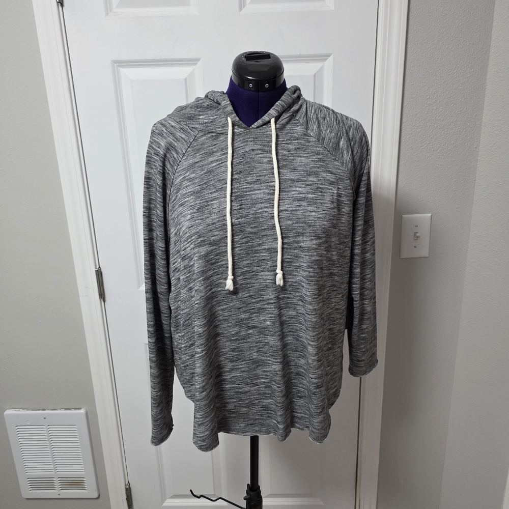 Lightweight Grey Longsleeve Hoodie Size XL - Picture 3 of 11